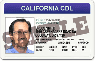  California CDL License
